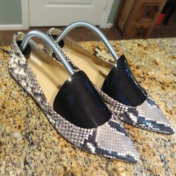 Vintage Snake Print Leather Pointed Toe Flats Michael Kors Size 9.5M - Picture 6 of 13